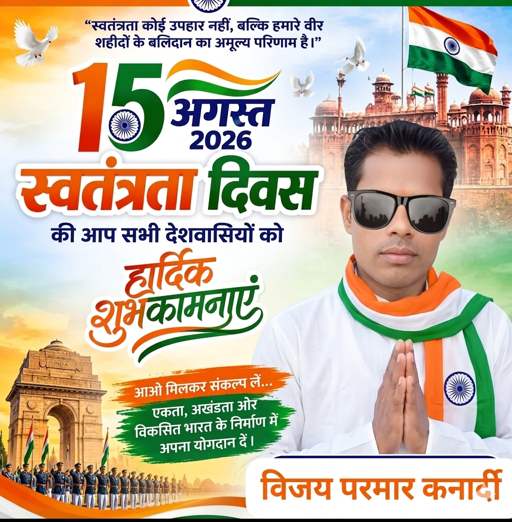 स्वतंत्रता दिवस पर बधाई 
